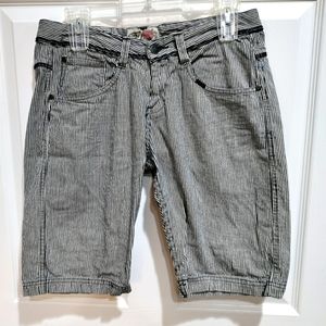 N.T.S. brand NOT THE SAME blue and white striped Bermuda shorts